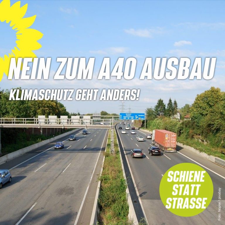 Mülheimer Grüne sehen Ausbau der A40weiterhin kritisch